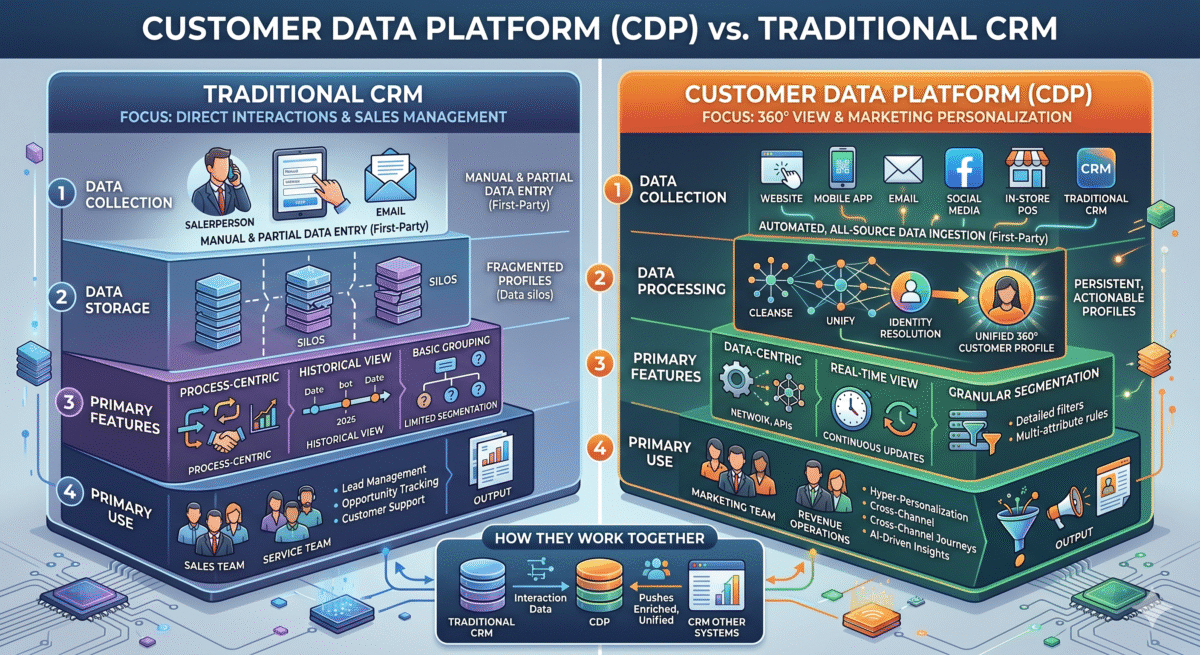 Customer Data Platform vs Traditional CRM